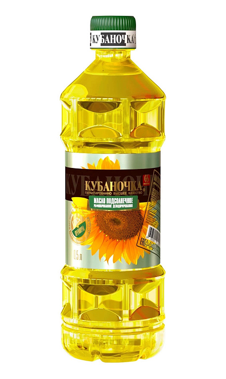 Масло подсолнечное рафинированное 1 л. от производителя «Кубаночка»