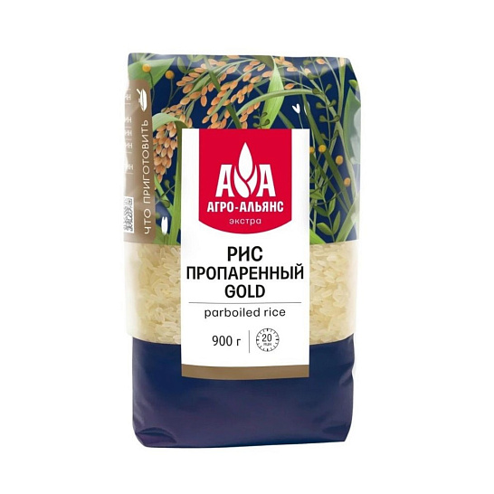 Рис пропаренный «Агро-Альянс Экстра» 900 гр.