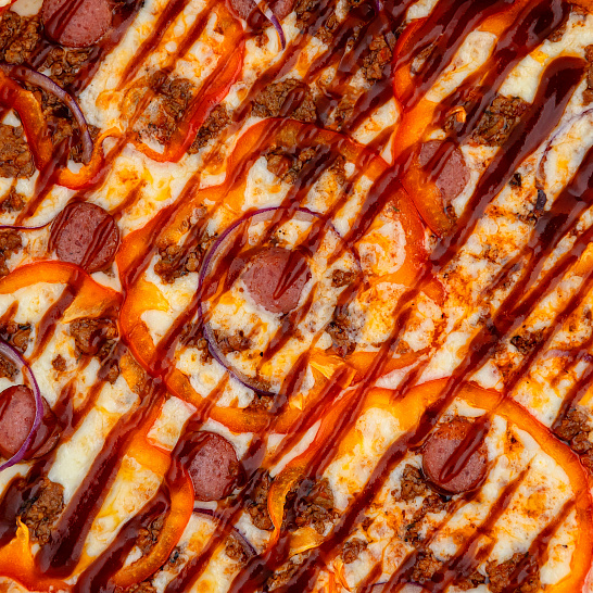 Пицца «Барбекю» на тонком тесте